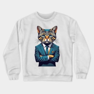 Business Cat Crewneck Sweatshirt